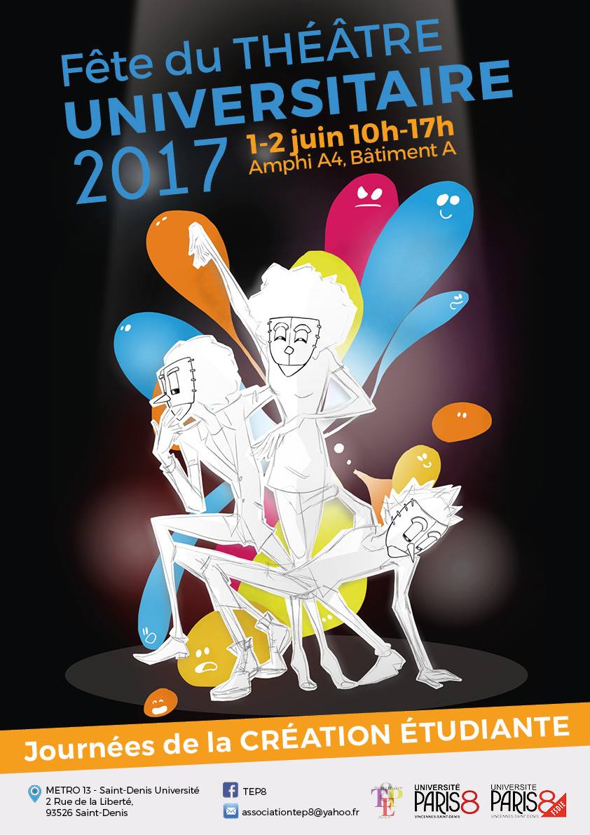 Affiche de la Fête du Théâtre Universitaire 2017