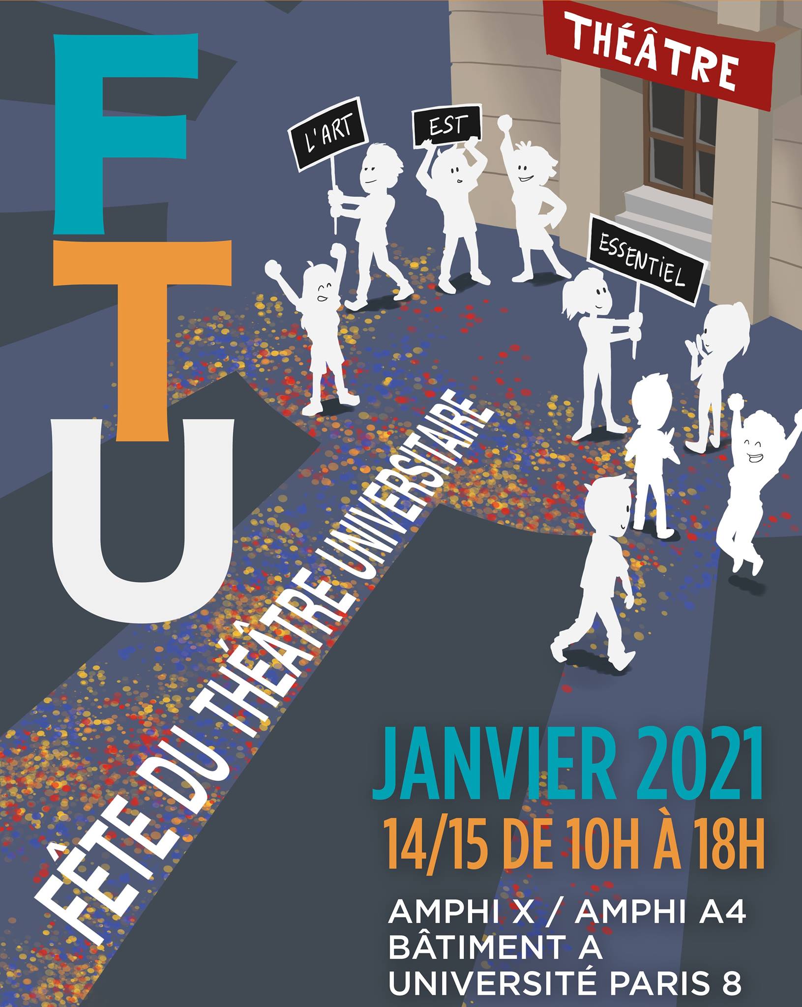 Affiche de la Fête du Théâtre Universitaire 2020