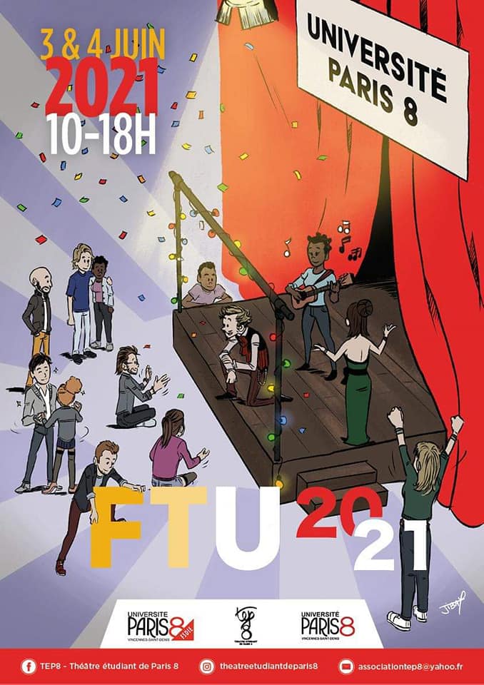 Affiche de la Fête du Théâtre Universitaire 2021