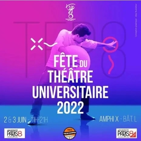 Affiche de la Fête du Théâtre Universitaire 2022